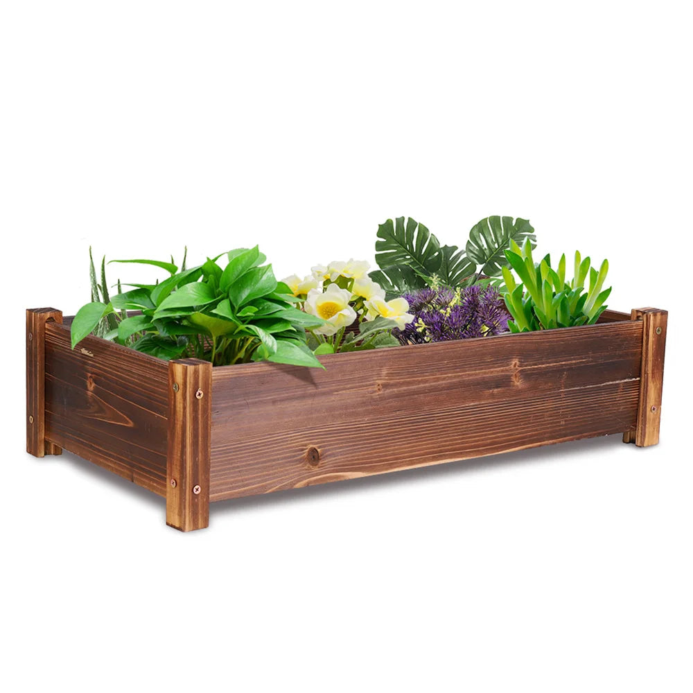 Pine Wood Garden Planter Box Raised Bed for Outdoor and Indoor Plants