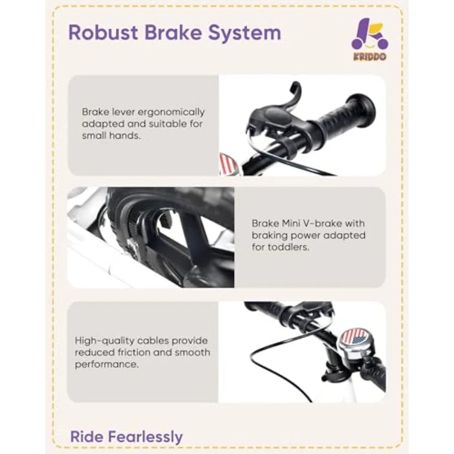 OLOEY Toddler Balance Bike with Hand Brake and Kickstand