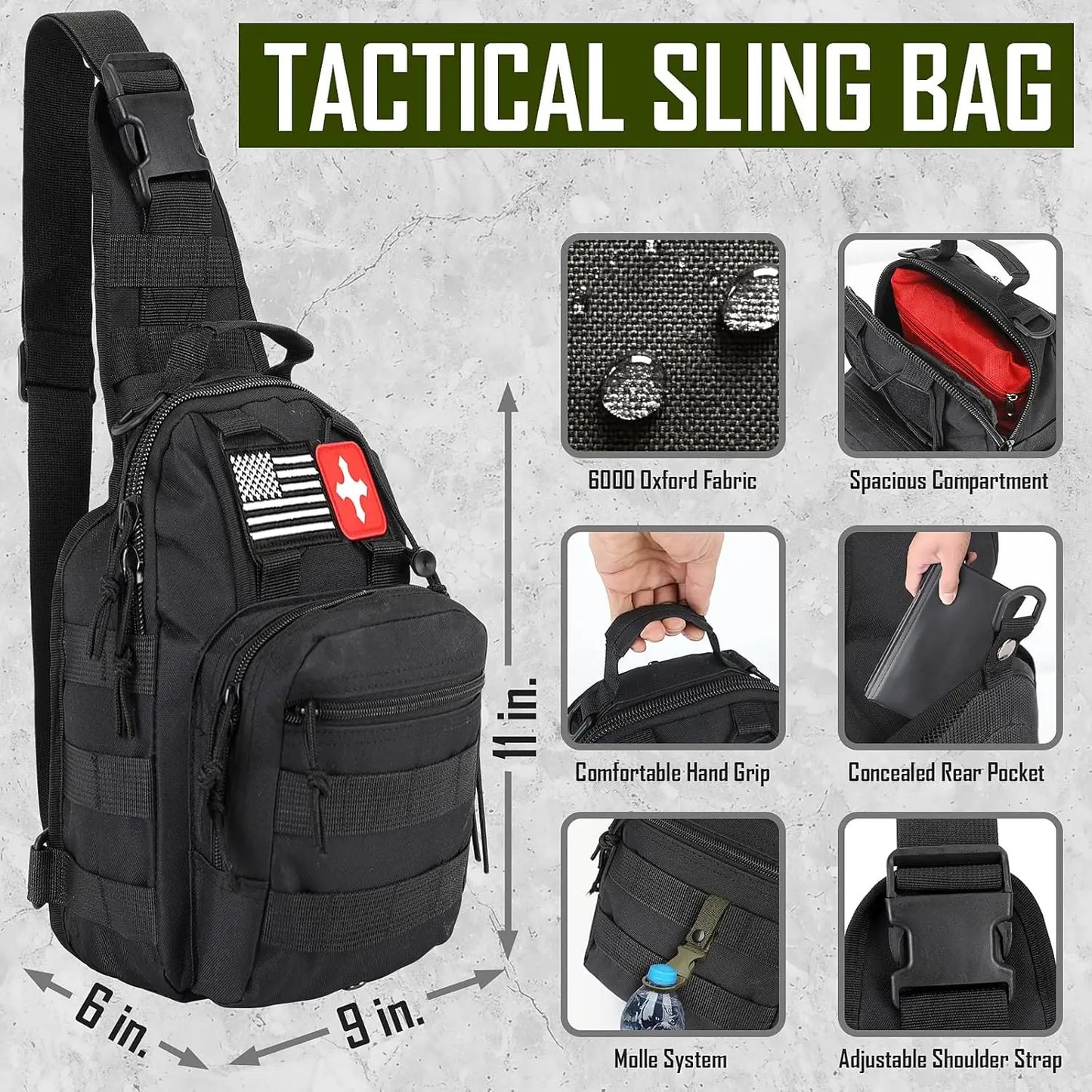 Emergency Survival Kit With First Aid Axe Headlamp Crossbody Bag Outdoors