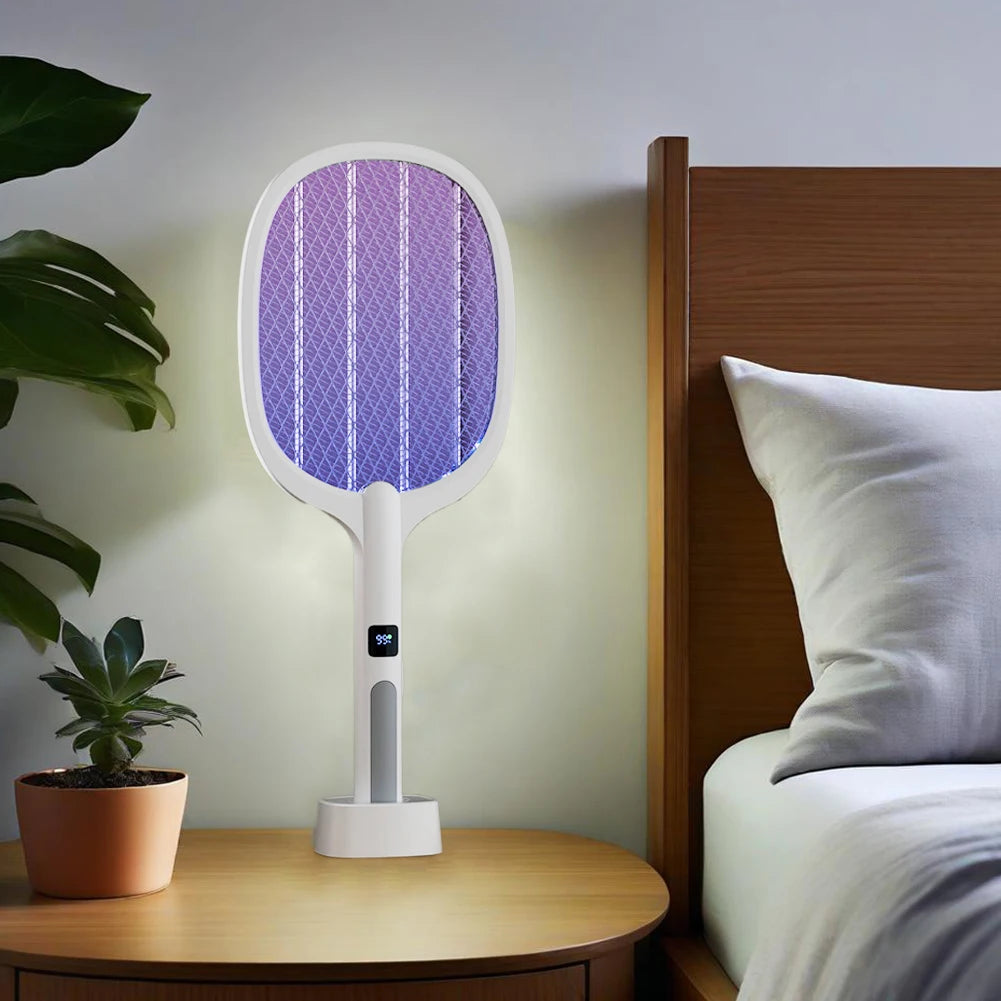 Electric Fly Swatter Mosquito Zapper Lamp Rechargeable 1200mAh