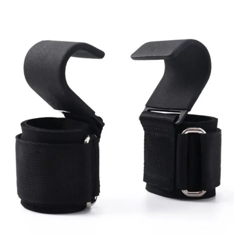 Non Slip Weight Lifting Hooks Pair For Deadlifts And Pull Ups