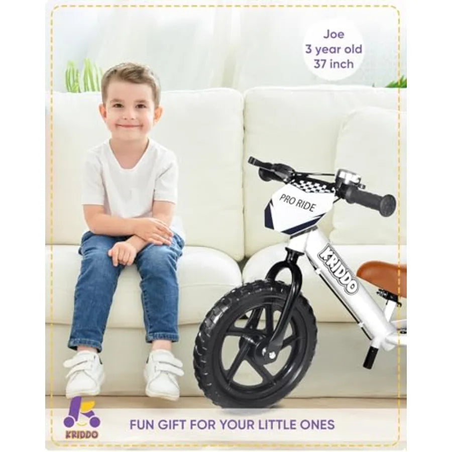 OLOEY Toddler Balance Bike with Hand Brake and Kickstand