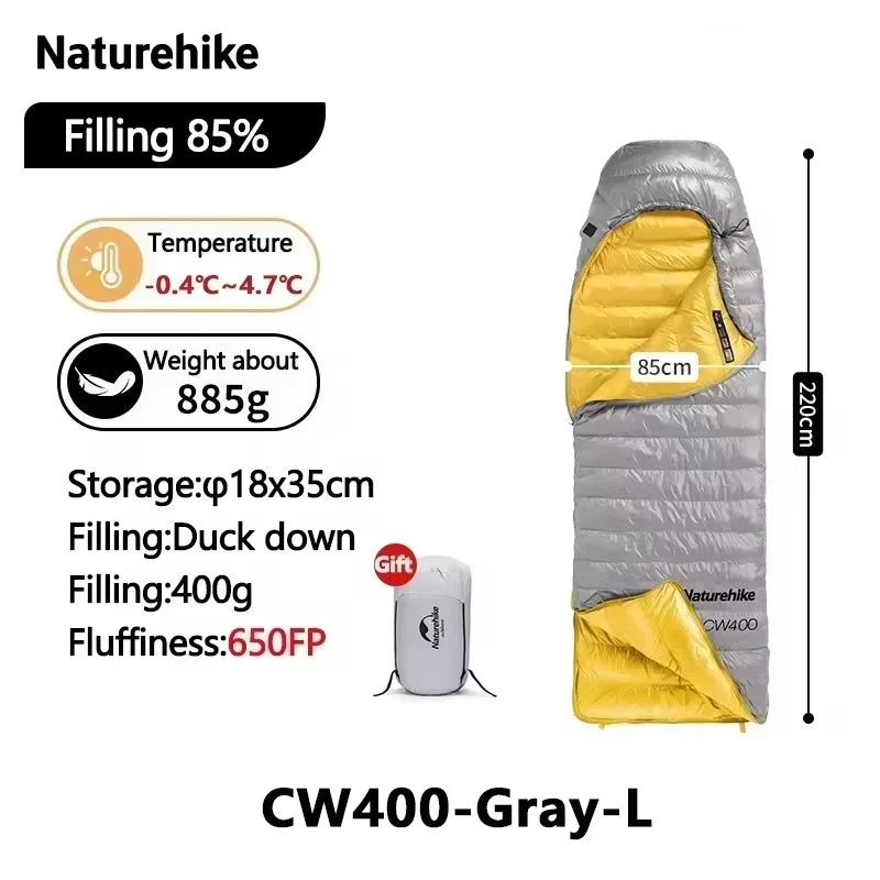 Naturehike Ultralight 650FP Duck Down Sleeping Bag For Hiking Travel