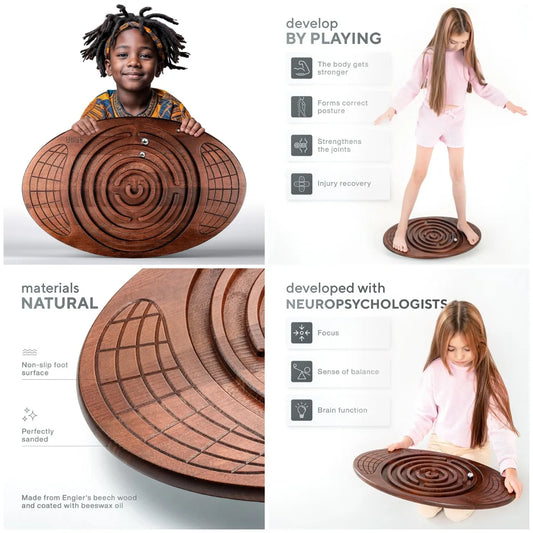 YTYIN Maze Balance Board Wood Wobble Training Platform