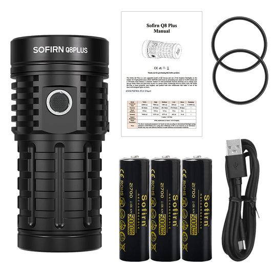 Sofirn Q8 Plus 16000 Lumen USB C Rechargeable LED Flashlight