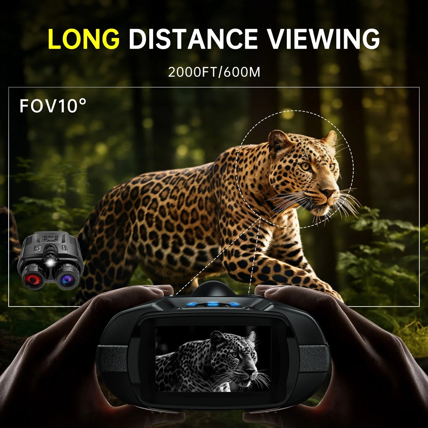 DIYIMIN Night Vision Binoculars 4K Infrared 8X Zoom Goggles