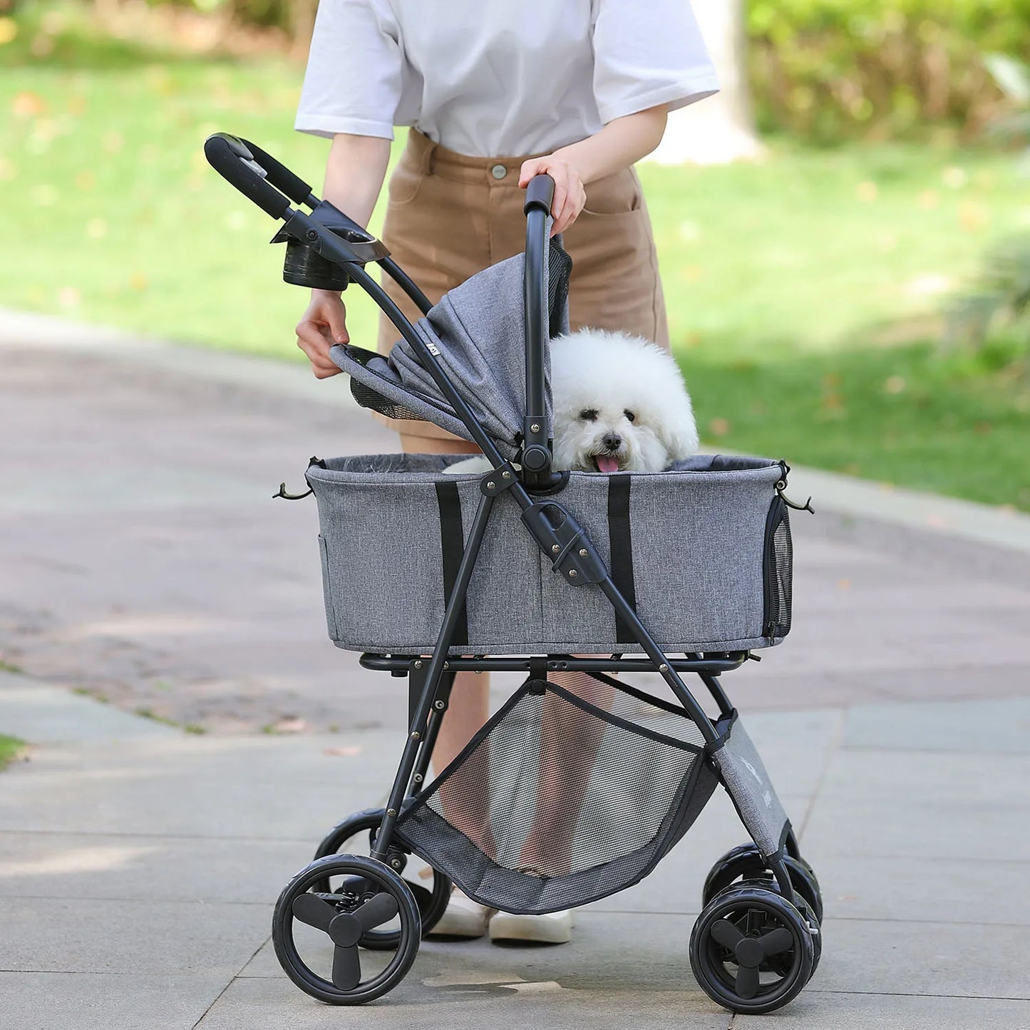 3 In 1 Pet Stroller With Removable Carrier For Small And Medium Dogs Cats