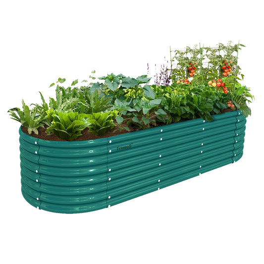 Tramull Galvanized Raised Garden Bed Kit for Vegetables