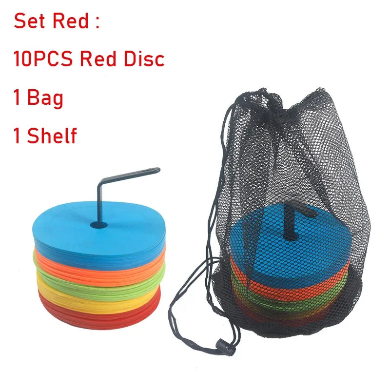 10 Pack Soccer Flat Cones Discs For Speed Agility Training