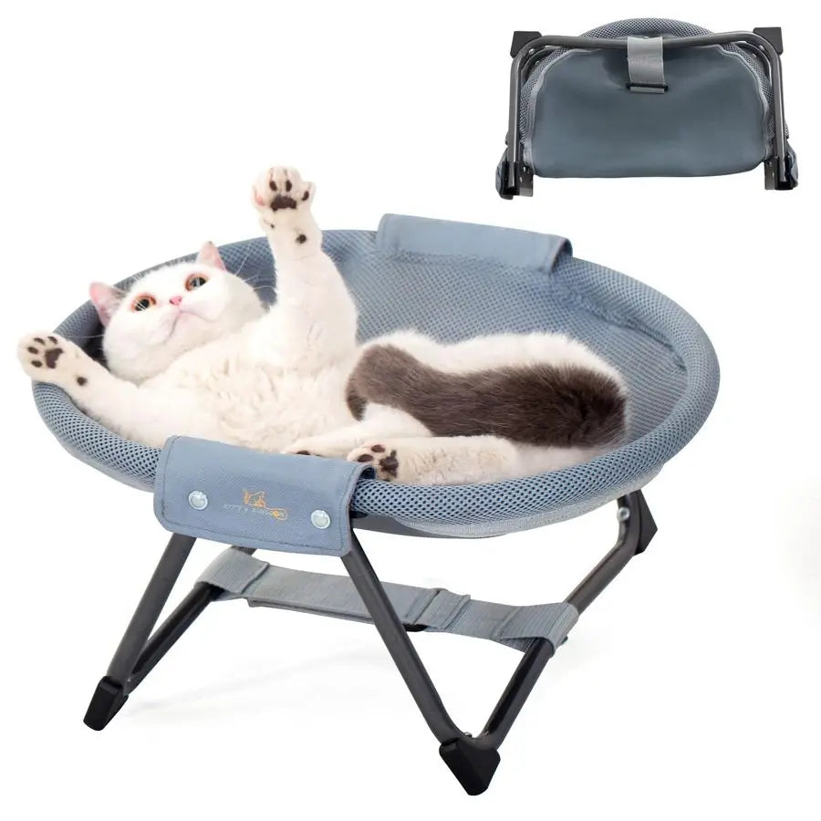 XMSJ Elevated Cat Hammock Bed Foldable With Breathable Mesh