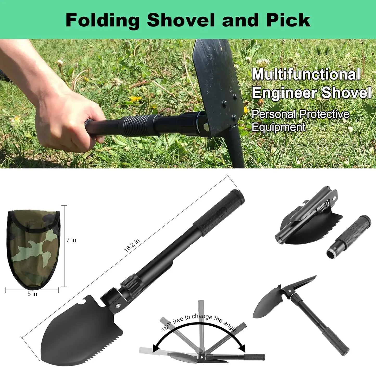 256-in-1 Survival First Aid Kit with Molle Pouch for Outdoor Camping Hiking Emergency Gear Tools