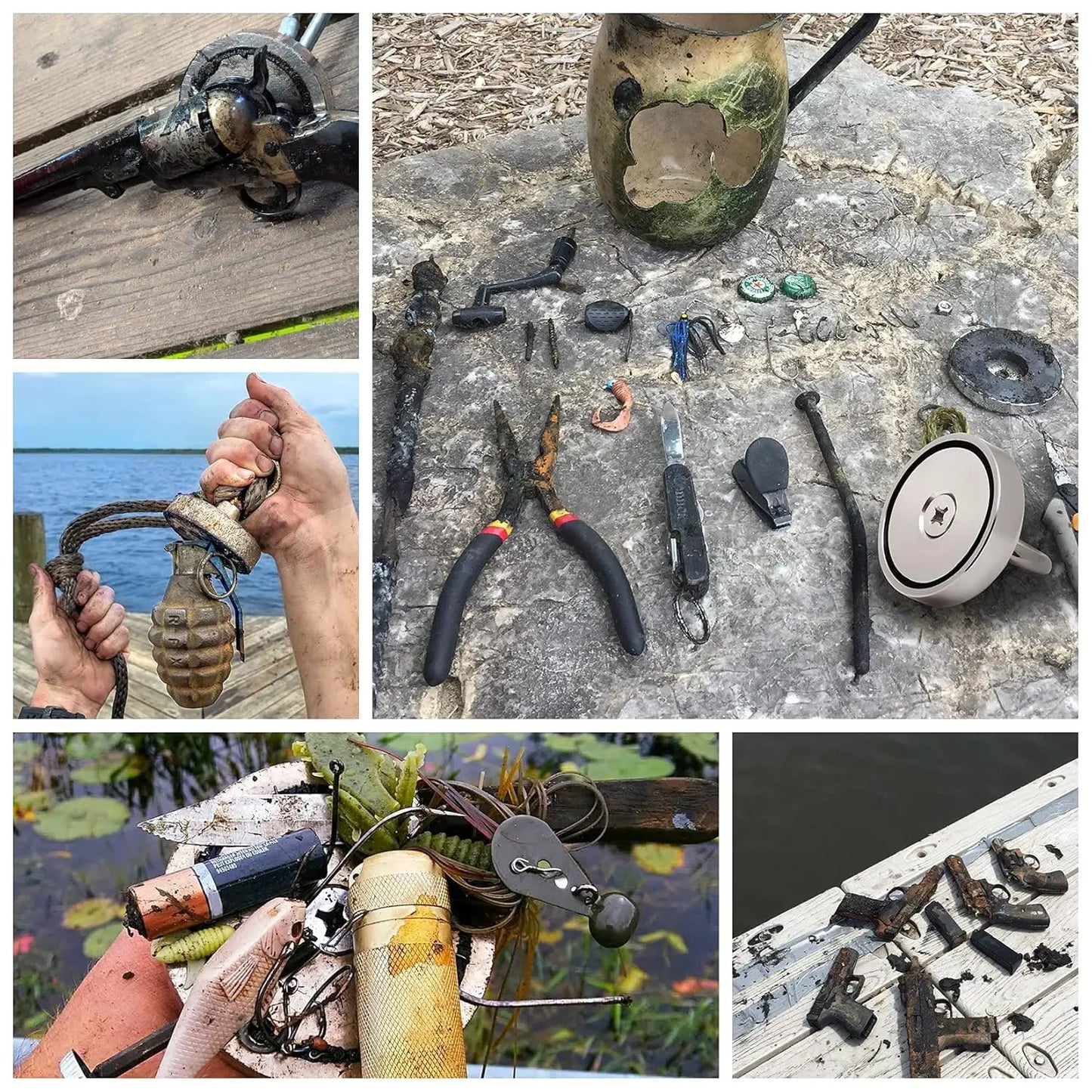 Fishing Magnet Kit With Waterproof Case Rope Accessories