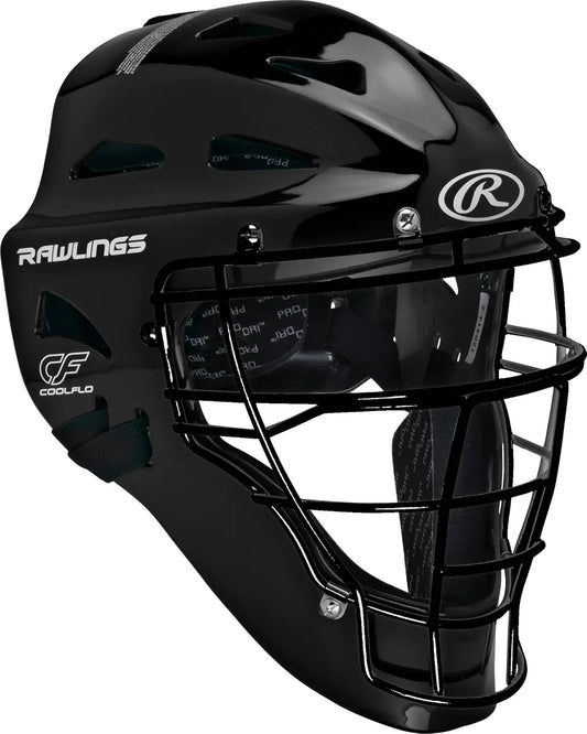 Youth Baseball Catcher Helmet, Black, Size 6 1/2' - 7'