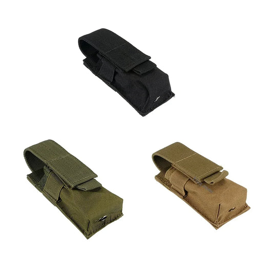 Molle Tactical Flashlight Pouch and Magazine Holder for 9mm EDC