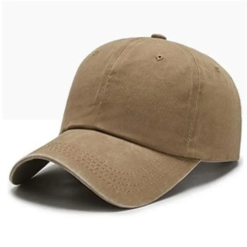 Arthmix Solid Washed Denim Baseball Cap Unisex Cotton Sunshade Hat