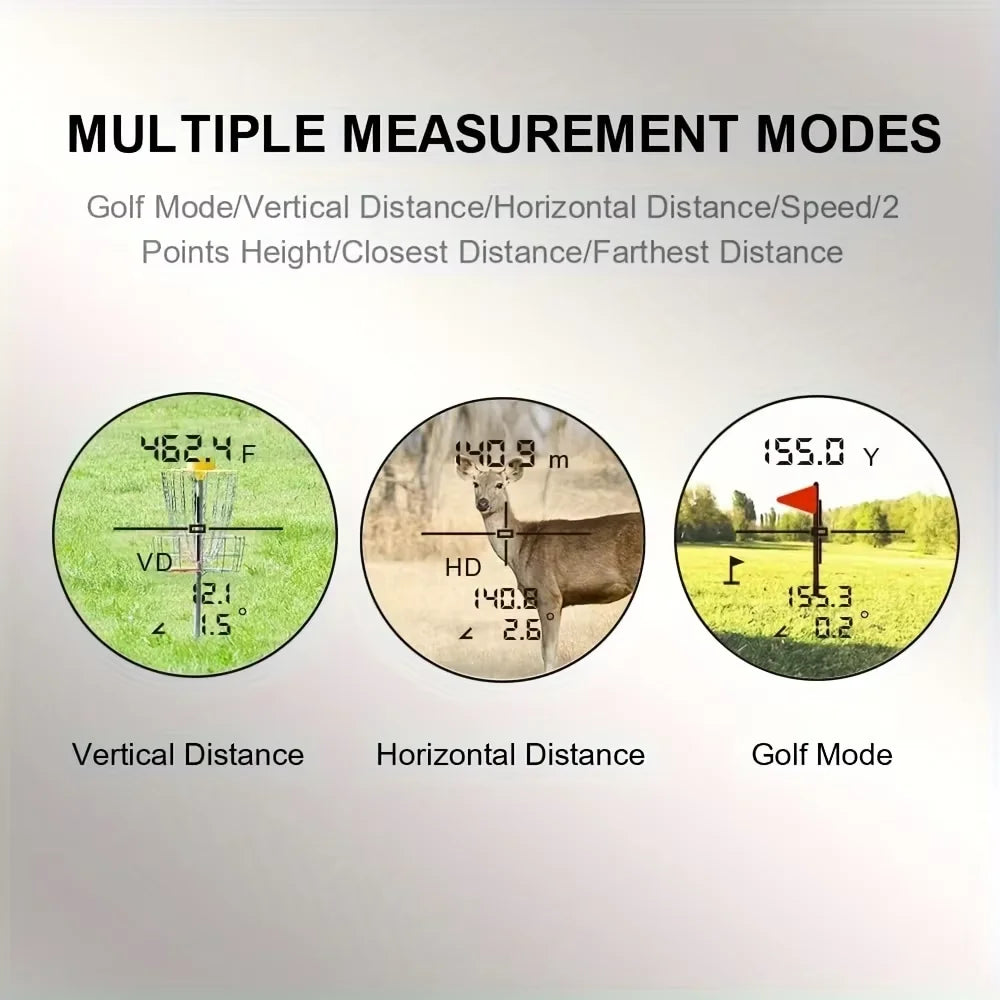 REVASRI 1500M Golf Rangefinder, Slope-Compensated Rangefinder, Speed and Long-Range Measurement Function Hunting Monocular