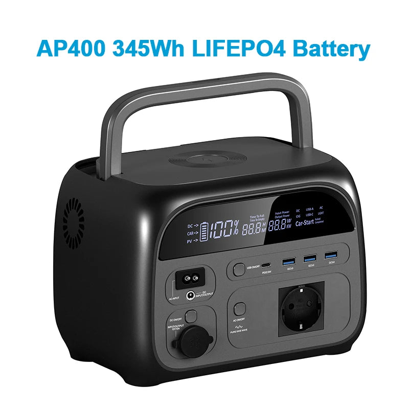 Ctolity 500W Portable Power Station 345.6Wh LiFePO4 Generator