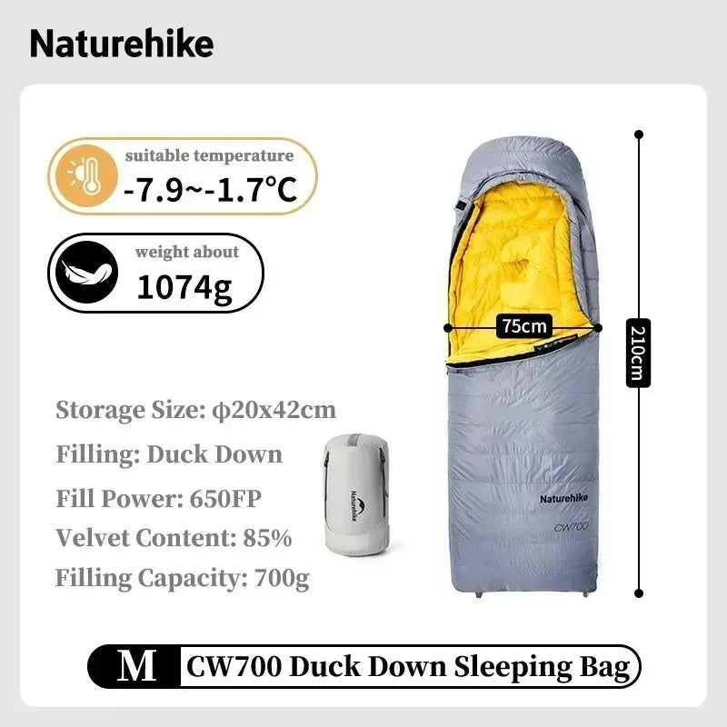 Naturehike Ultralight 650FP Duck Down Sleeping Bag For Hiking Travel