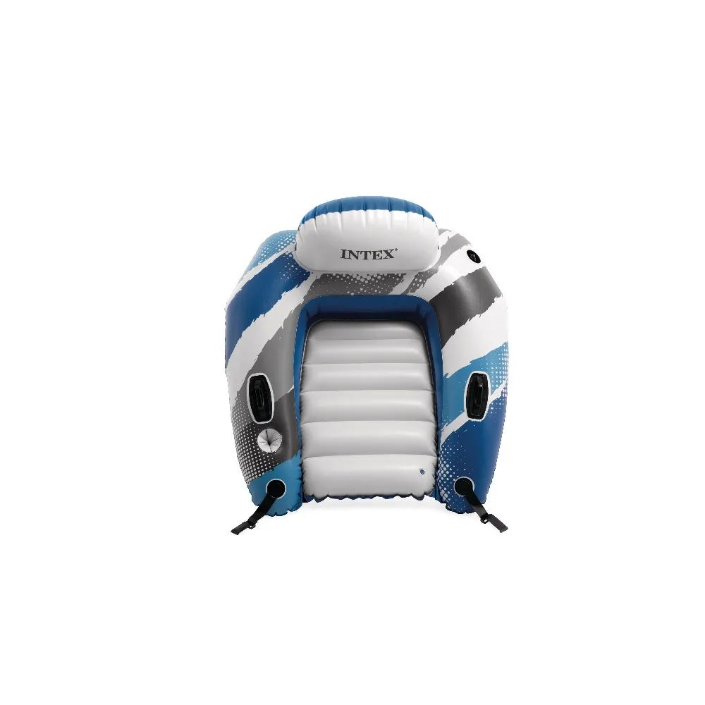 Intex River Run Lounge - Inflatable Floating Water Seat with Quick Connects - River Lake Pool