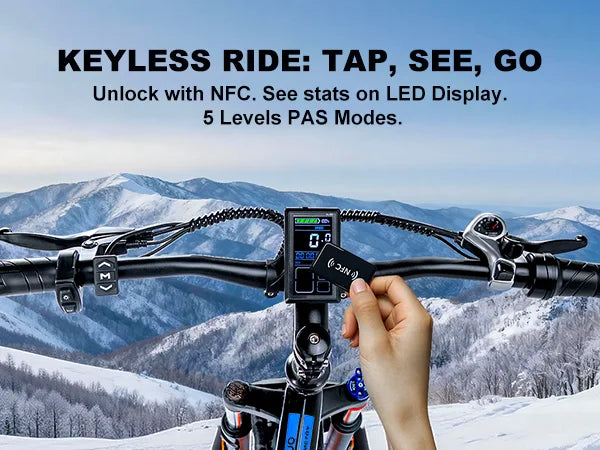 26" Fat Tire Electric Bike for Adults 48V 20Ah Battery 1000W Motor (Peak 1500W)  25-30MPH Fast Mountain Ebike Snow Beach Bicycle