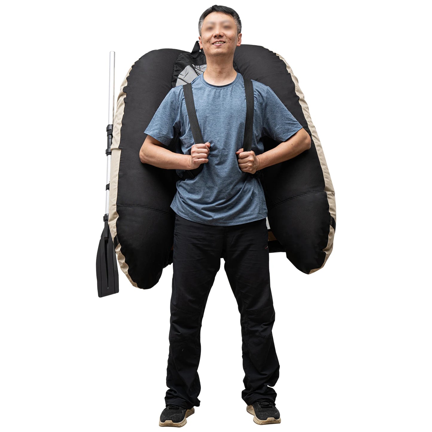 Inflatable Fishing Boat Portable Oxford Cloth 130kg Capacity