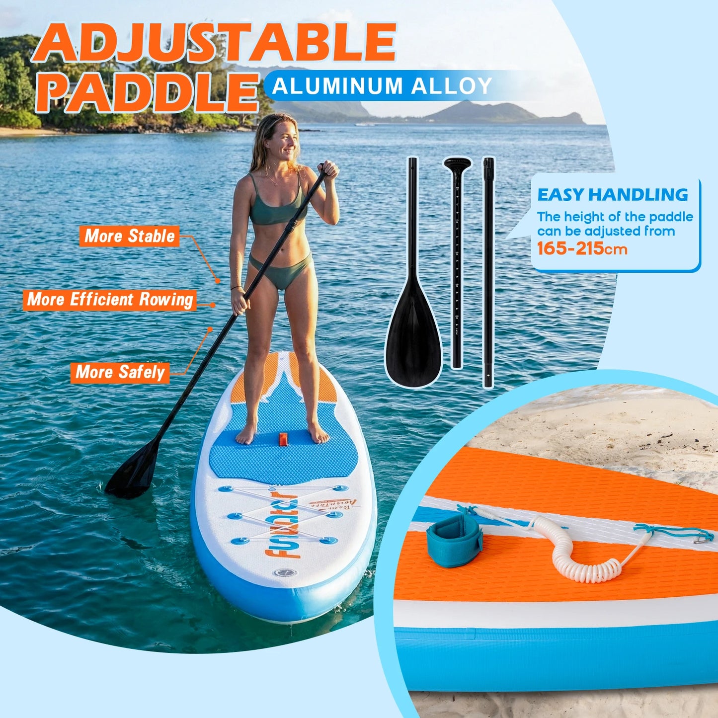 Funwater Inflatable Stand Up Paddle Board With Accessories