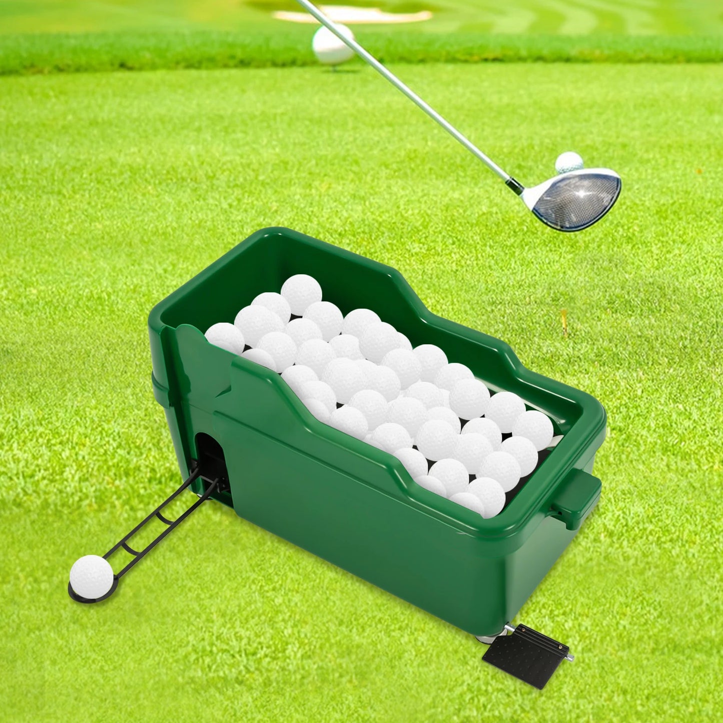 Semi-Automatic Golf Balls Dispenser Semi-Auto Ball Serving Manchine Powerless Golfs Training Aid  for Indoor and Outdoor Golf Practice Venues Private Practice Golf Courses Training Grounds Clubs Sports Classes Gyms Playground
