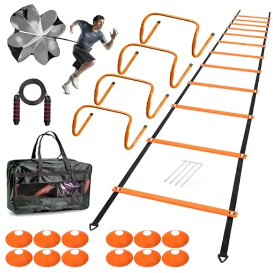 Agility Ladder Set For Speed Training With Cones Jump Rope