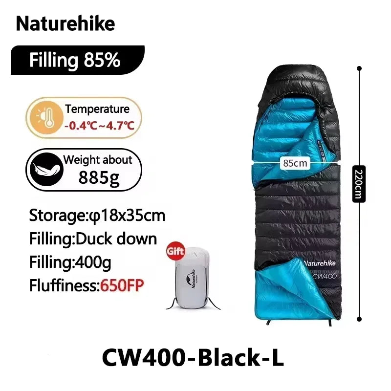 Naturehike Ultralight 650FP Duck Down Sleeping Bag For Hiking Travel