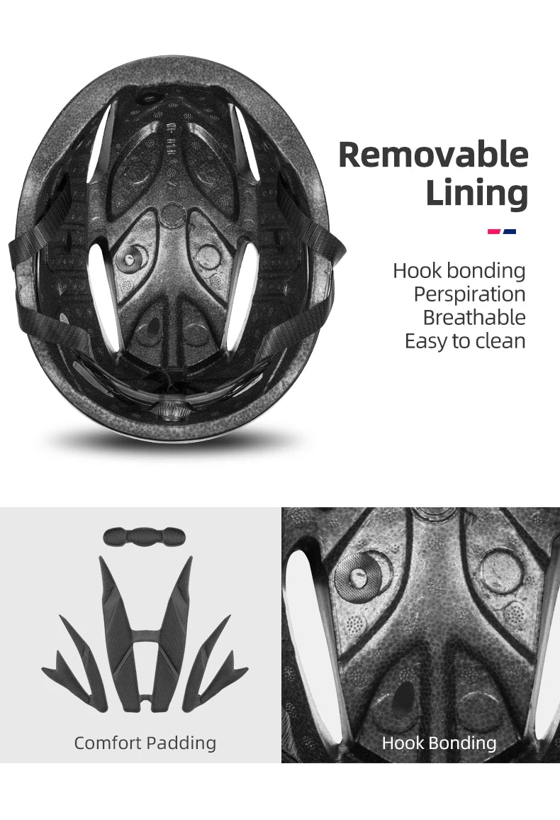 ROCKBROS Bike Helmet EPS Integrally Molded Breathable Lightweight Safety