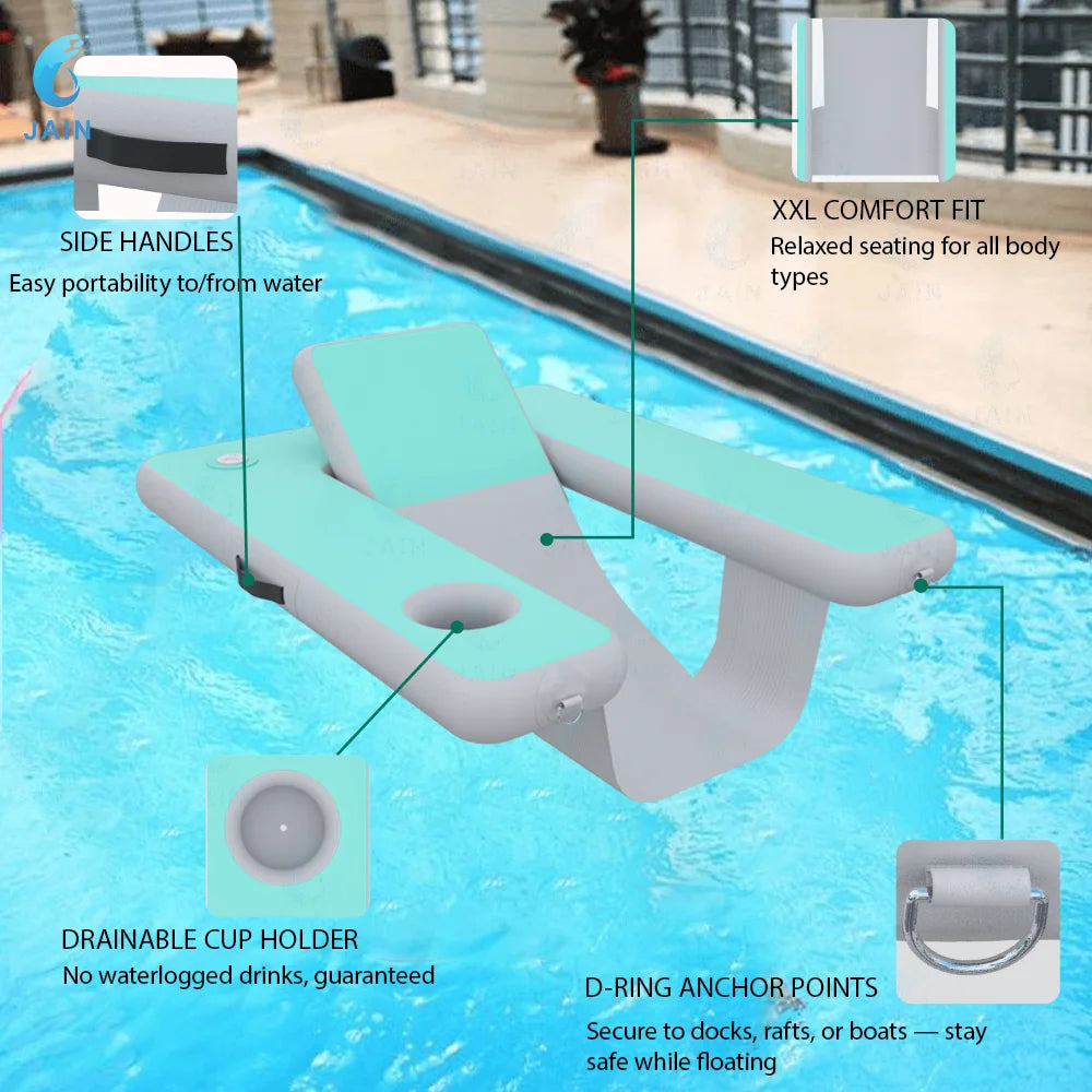Inflatable Pool Float Chair Hammock For Outdoor Water Leisure