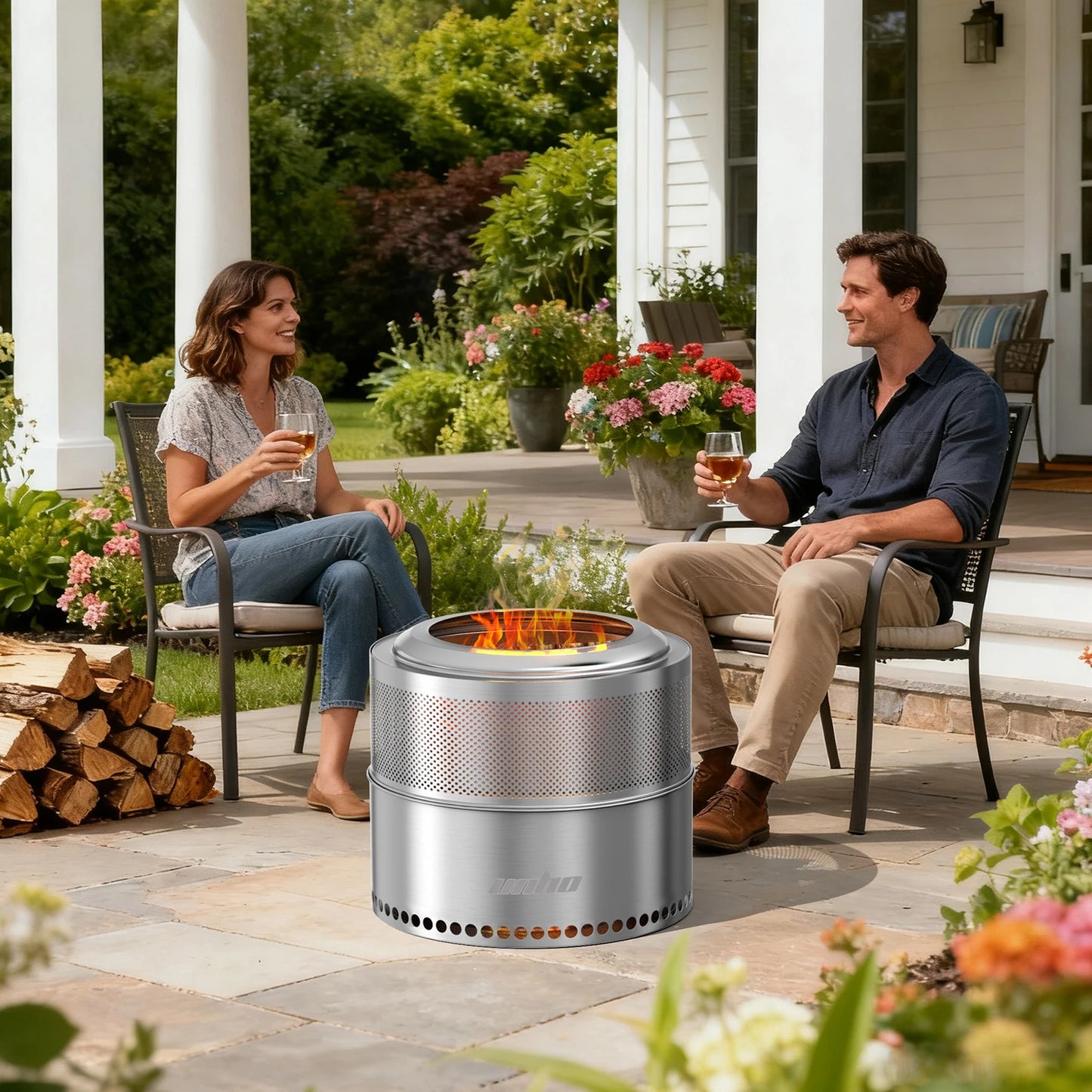 Stainless Steel Smokeless Wood Burning Fire Pit Carry Bag