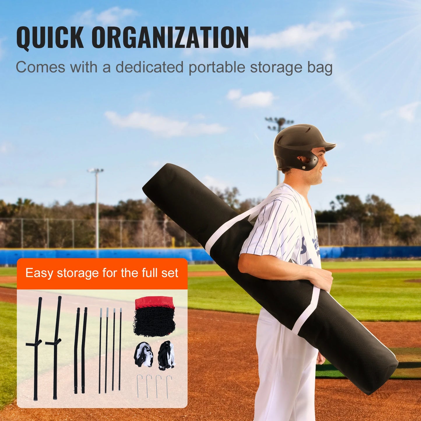 SucceBuy Baseball Softball Practice Net Hitting Batting Catching