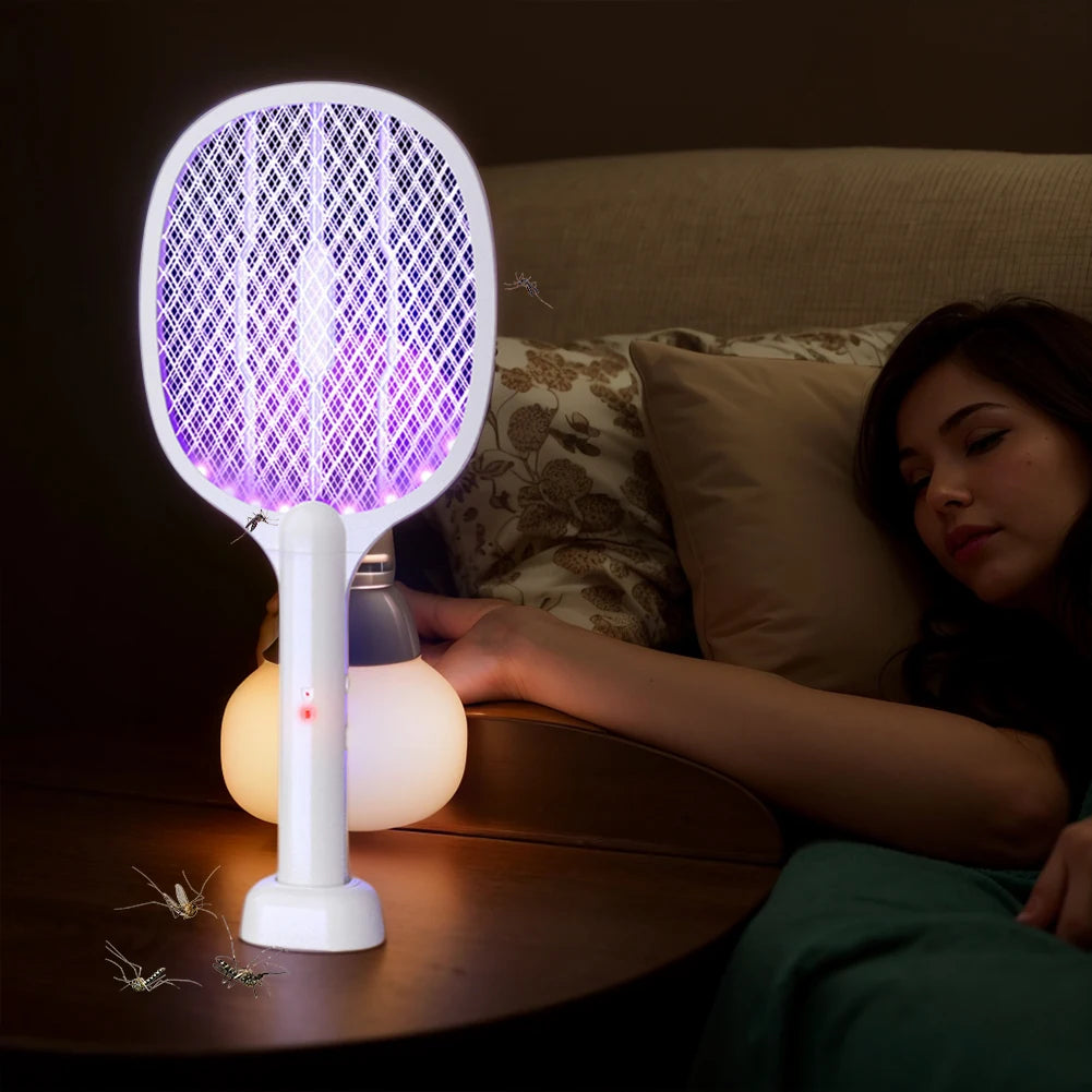 MOJOYCE 2 In 1 Electric Fly Swatter And Mosquito Trap
