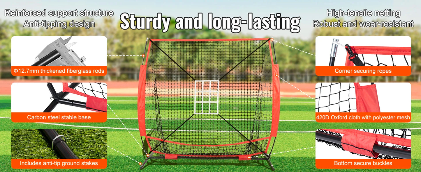 SucceBuy Baseball Softball Practice Net Hitting Batting Catching