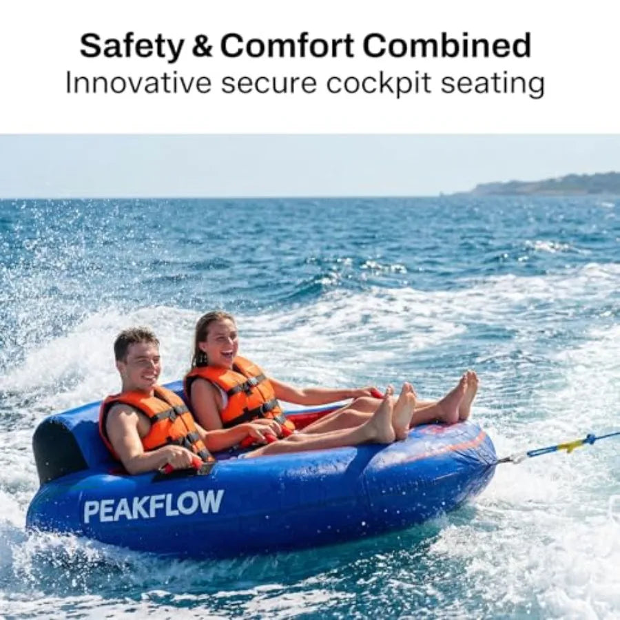 Towable Boat Tube for Two Persons Inflatable Water Tube