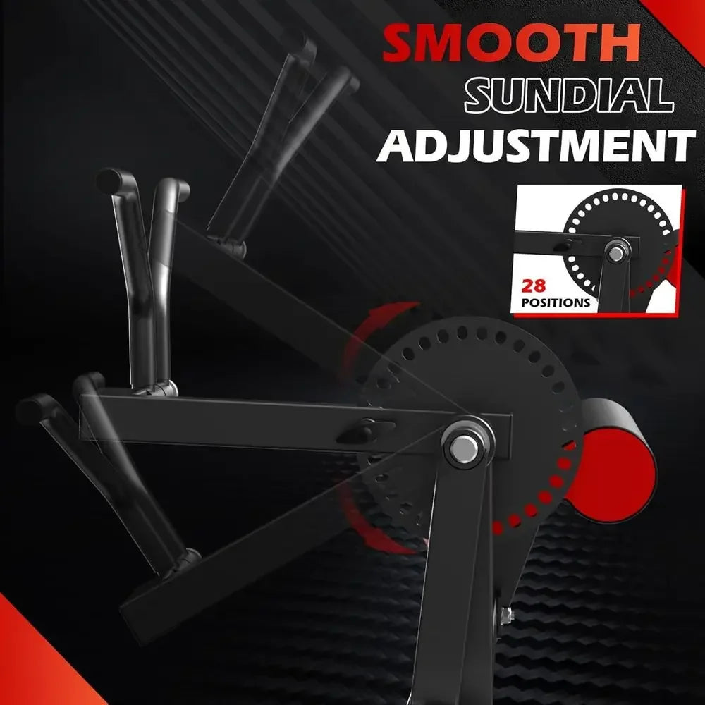 Upgraded Dual-Function Curl Machine with Pedal, Adjustable Seat, and Plate-Loaded Preacher Curl Bench for Home Gym Workouts