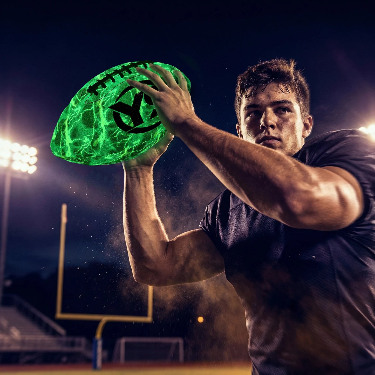 Glow In The Dark American Football With Fluorescent Material
