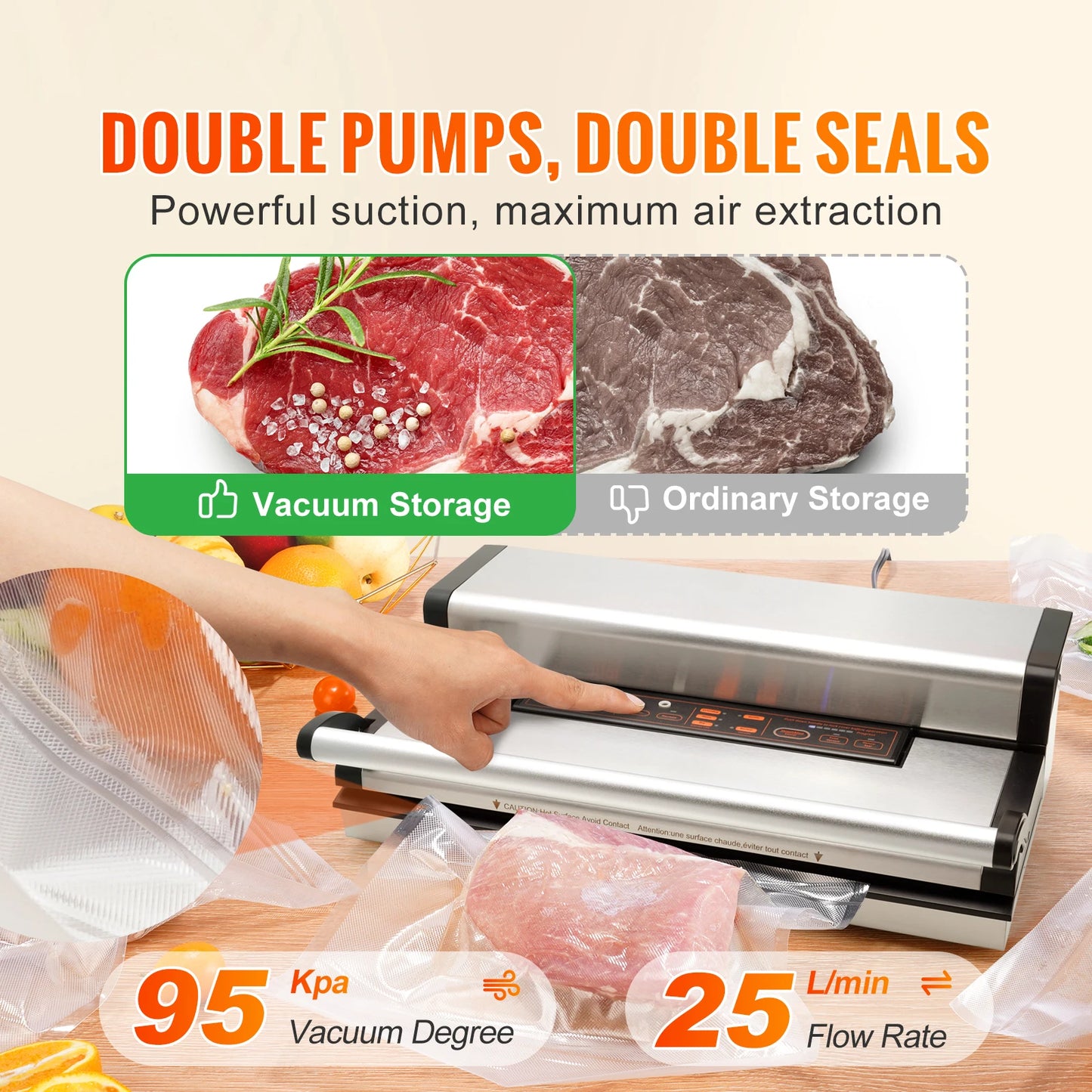 Succebuy Commercial Vacuum Sealer Machine Multifunctional For Home Kitchen