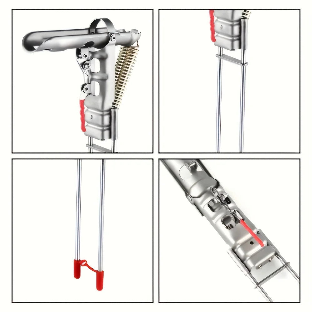 Automatic Spring Fishing Rod Holder Adjustable Folding Stainless Steel 2Pack