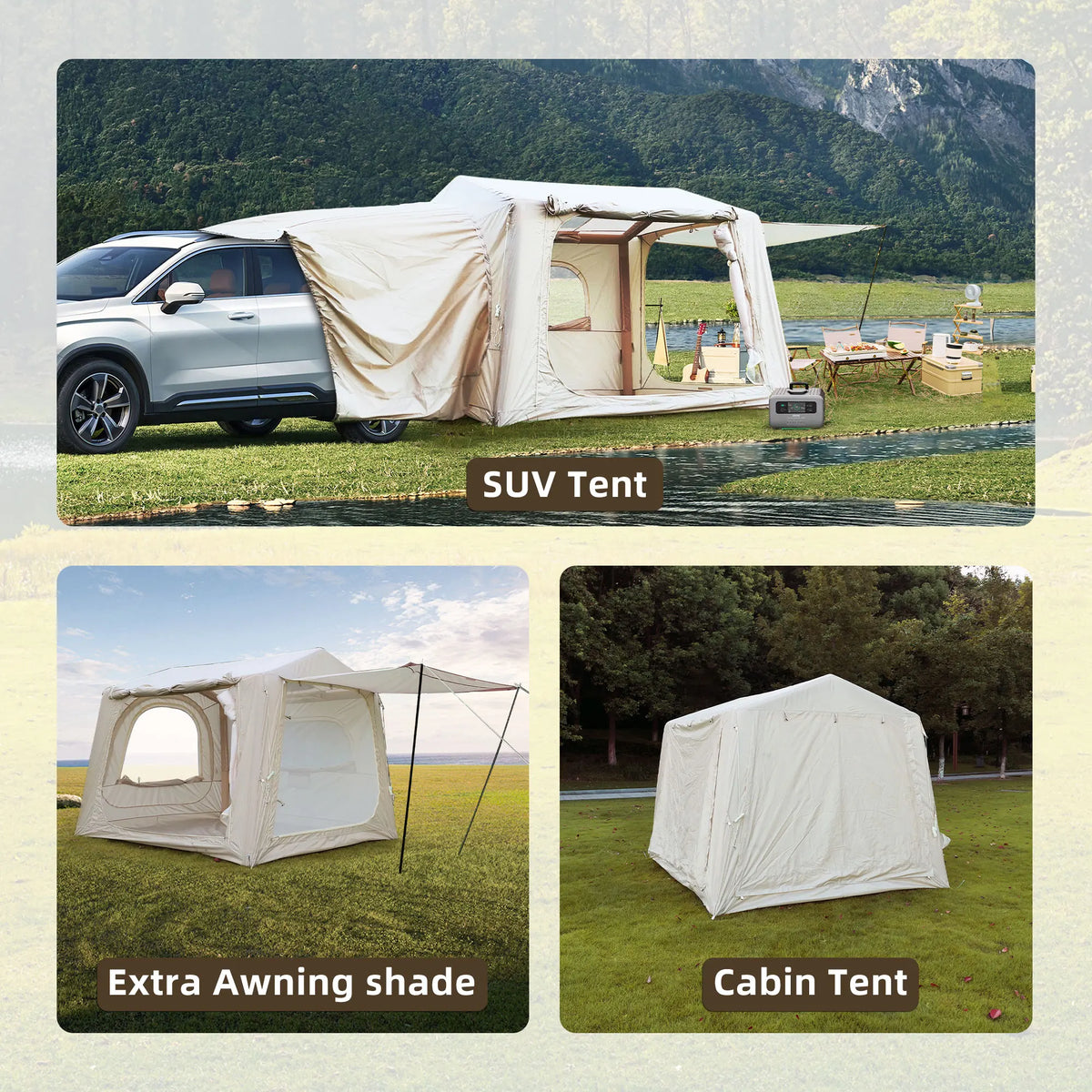 Waterproof Double Layer Inflatable Camping Tent With Easy Setup
