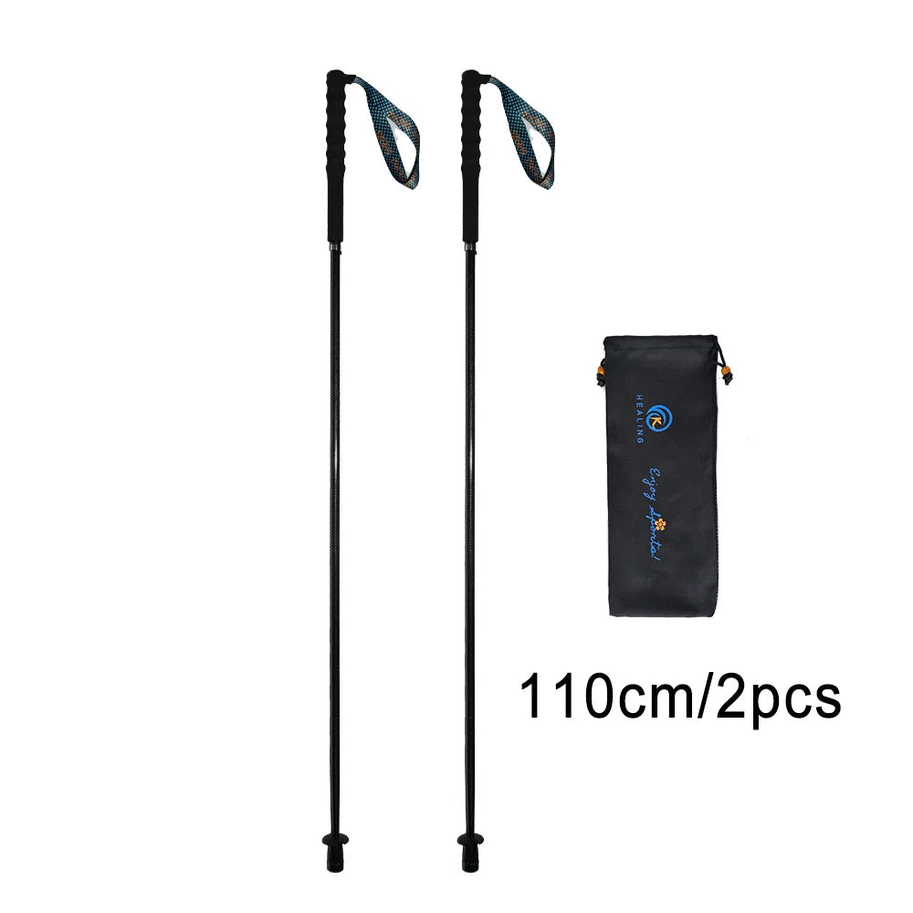 OKHEALING Ultra Lightweight Foldable Carbon Fiber Trekking Poles
