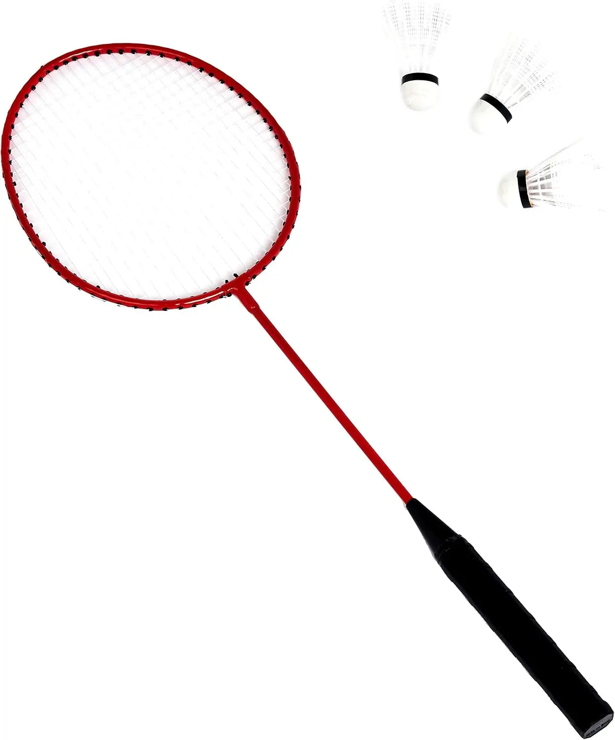 Portable Outdoor Volleyball & Badminton Combo Set with Poles & Bag