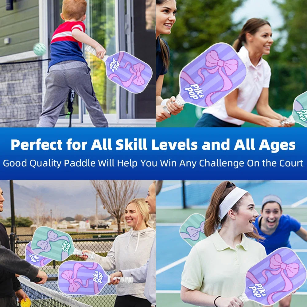 Fiberglass Pickleball Paddle Set | Honeycomb Core for All Levels