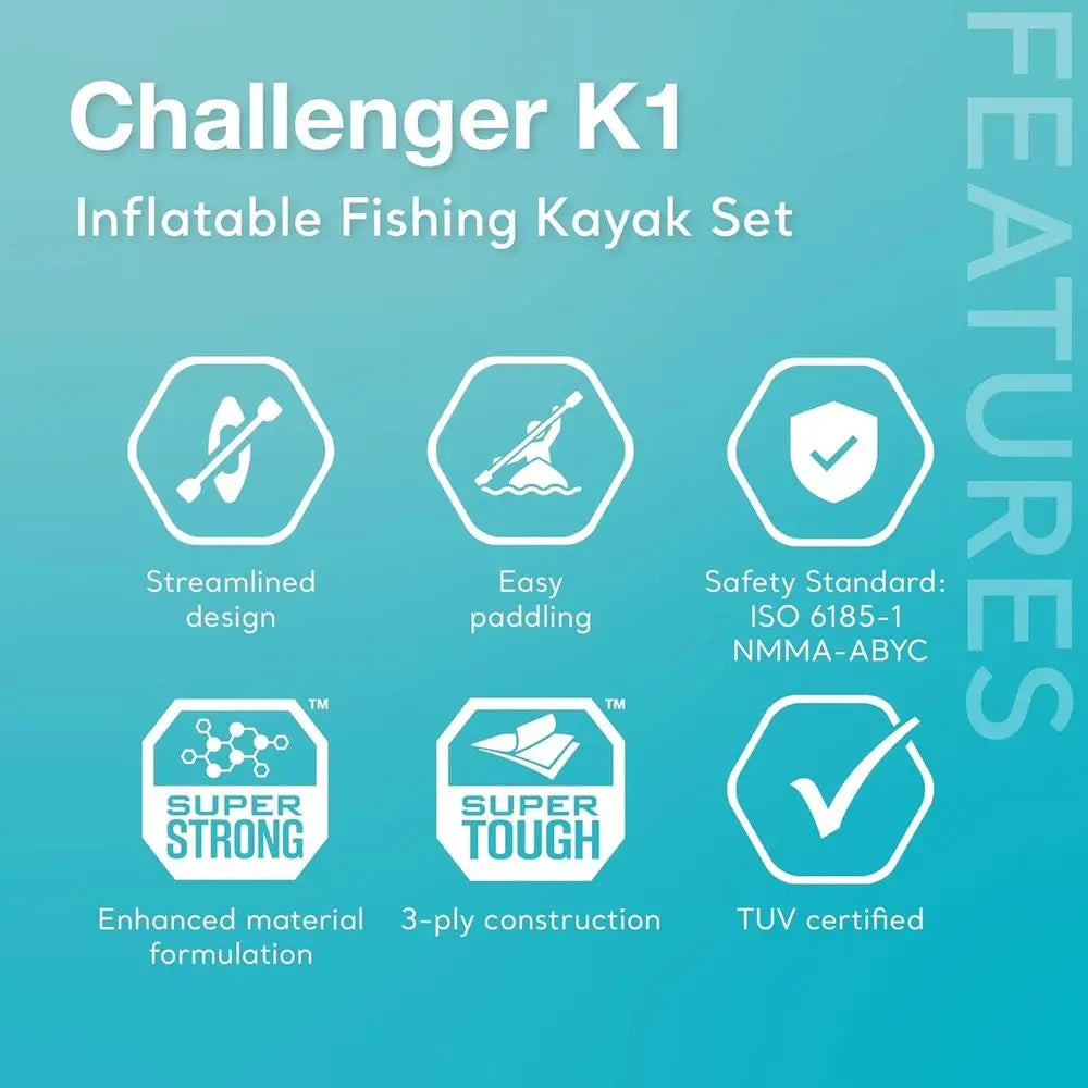 Inflatable Kayak Deluxe Series With Paddles And Pump