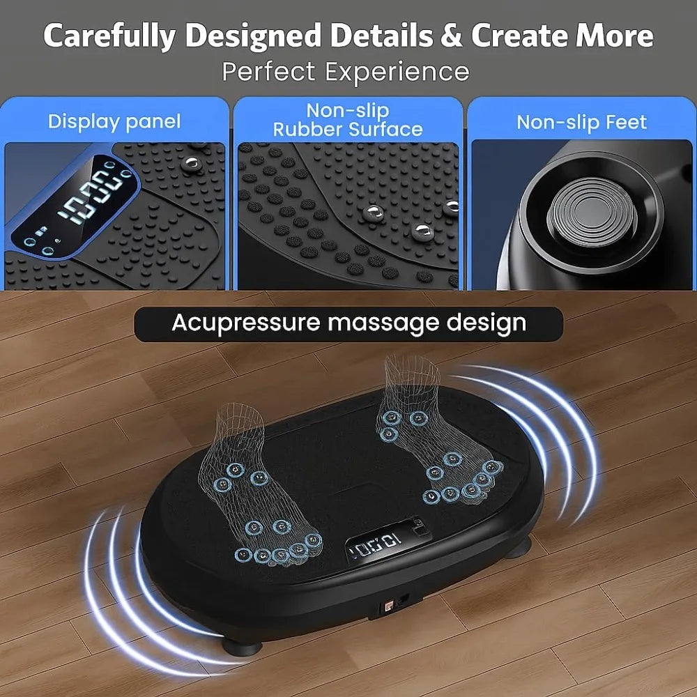 Vibration Plate Exercise Machine, Vibrating Fitness Platform for Lymphatic Drainage, Full Body Shaker Workout Equipment