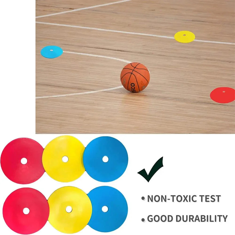 10 Pack Soccer Flat Cones Discs For Speed Agility Training