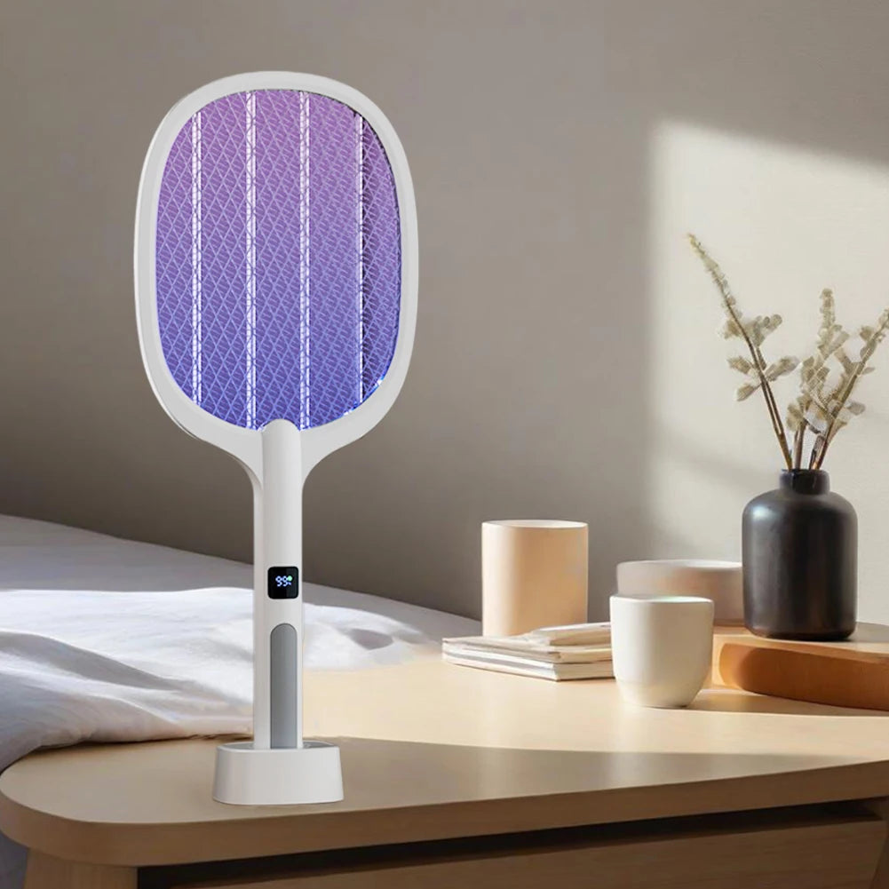 Electric Fly Swatter Mosquito Zapper Lamp Rechargeable 1200mAh