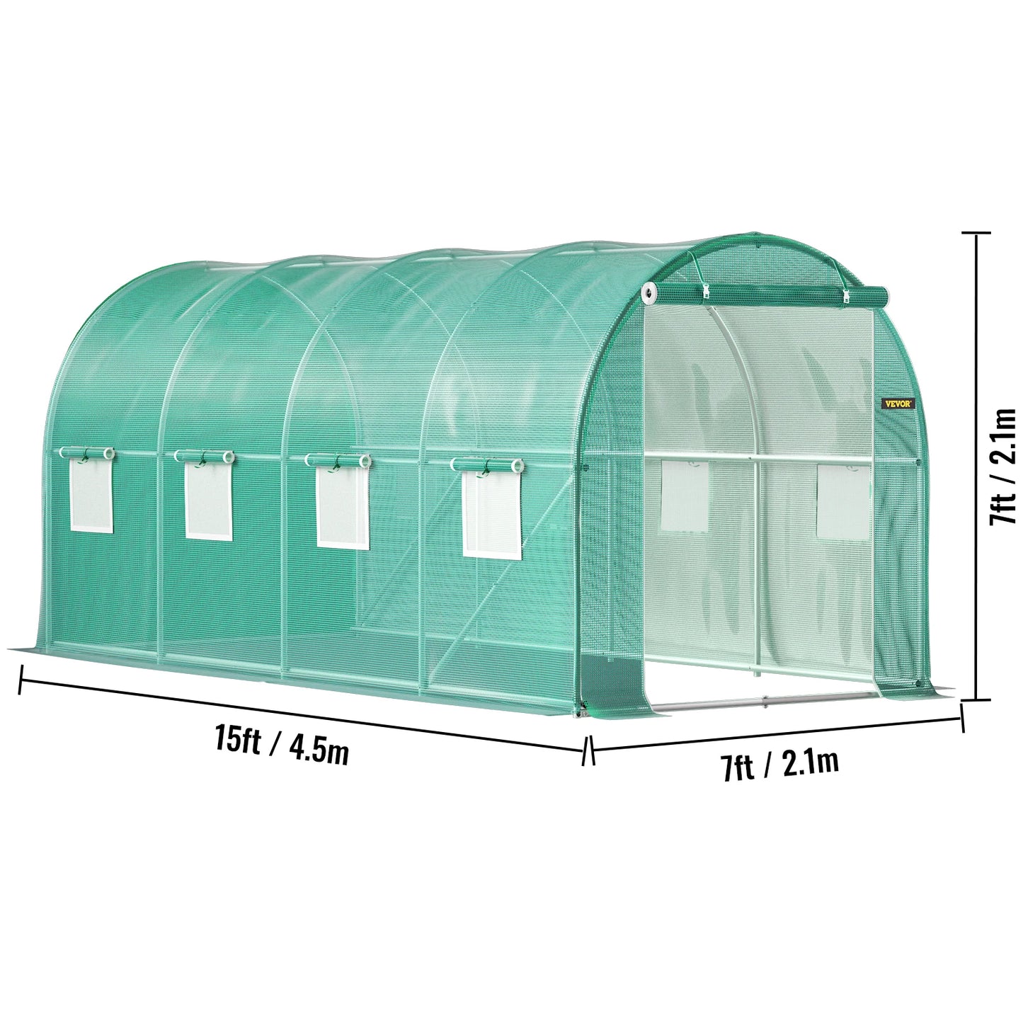 VEVOR Walk-In Tunnel Greenhouse With Galvanized Frame Waterproof Cover