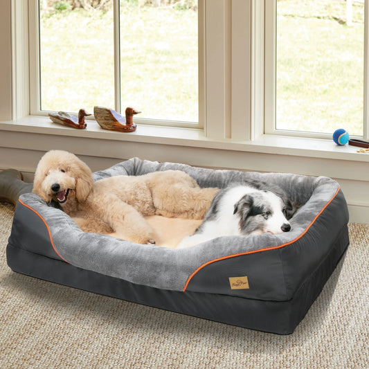 BINGOPAW Large Dog Bed With Removable Washable Cover Waterproof